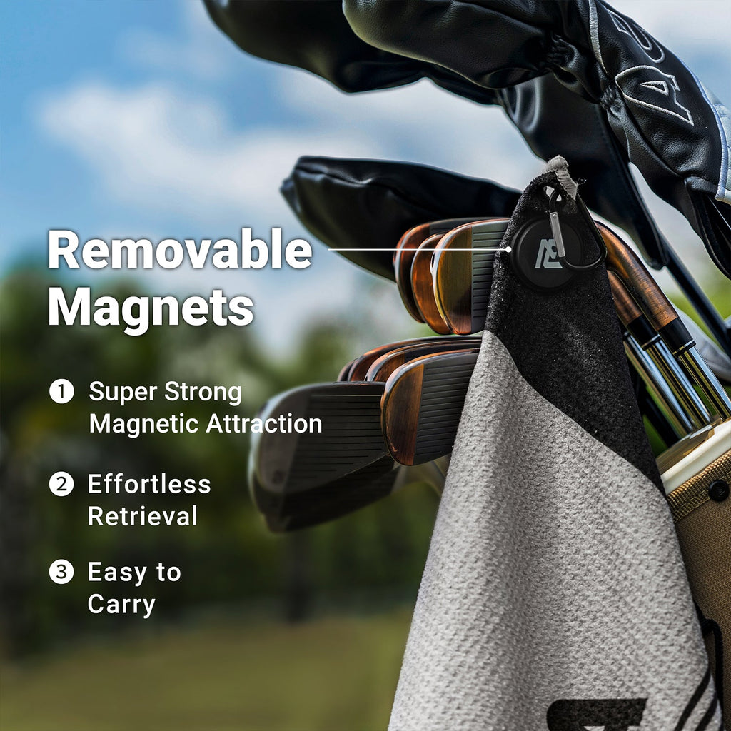 ASK ECHO Waffle Weave Microfiber With Magnetic Golf Cotton Towel