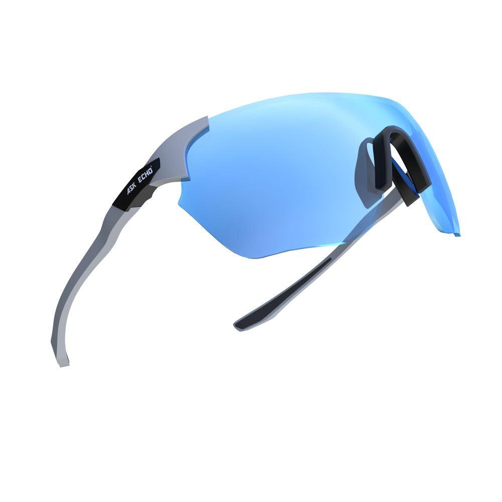 Ask Echo Golf No Frame White Leg Sunglasses / Revo Blue