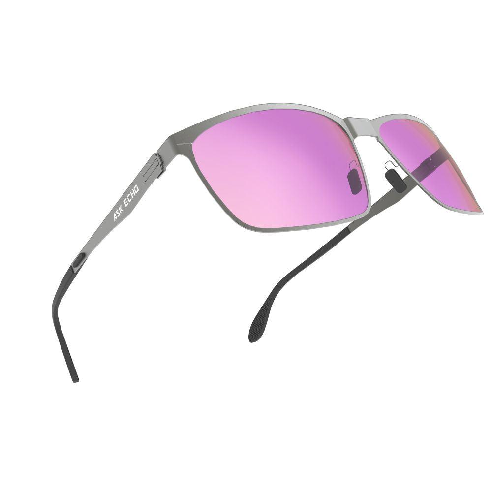 Ask Echo Golf Gunmetal Frame Sunglasses / Pink