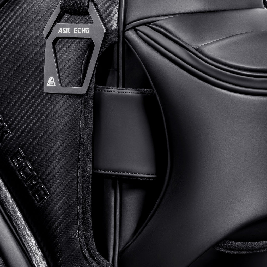 ASK ECHO Cart Strap Sleeve – Premium Cart Bag Protection Cover for High-End Leather Golf Bags / Black
